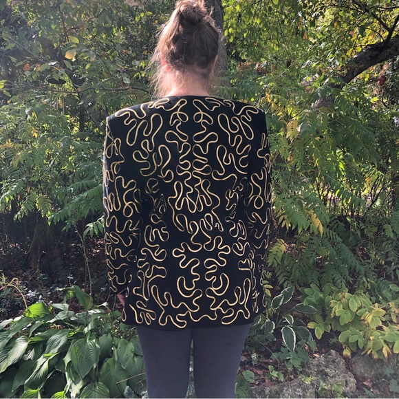 Vintage Danier Suede jacket with gold braid trim - Picture 15 of 15